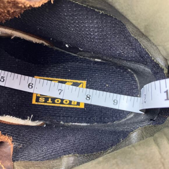 ROOTS TUFF Vintage Brown Leather Hiking/Work Lace-up Boots Chunky Sole Rugged - Picture 15 of 16